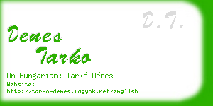 denes tarko business card